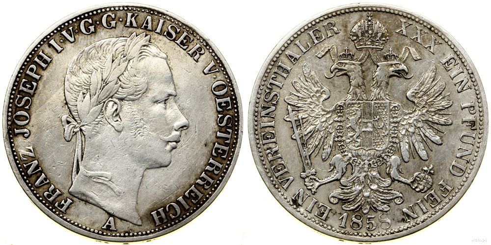 Austria, talar, 1858