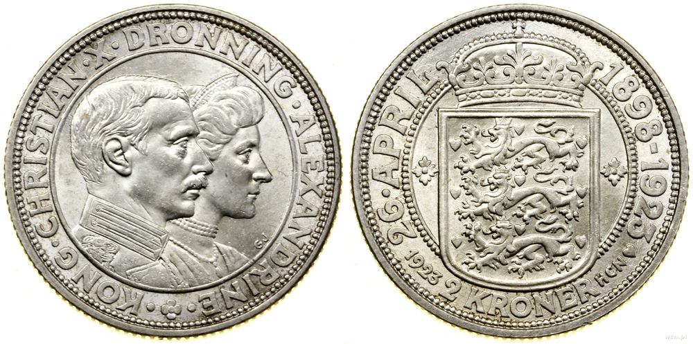 Dania, 2 korony, 1923