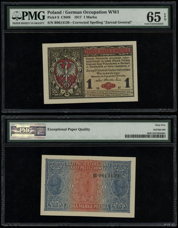 Polska, 1 marka polska, 9.12.1916