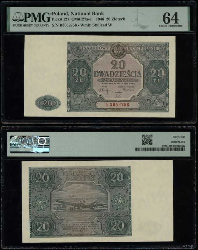 Polska, 20 złotych, 15.05.1946