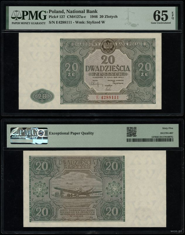 Polska, 20 złotych, 15.05.1946