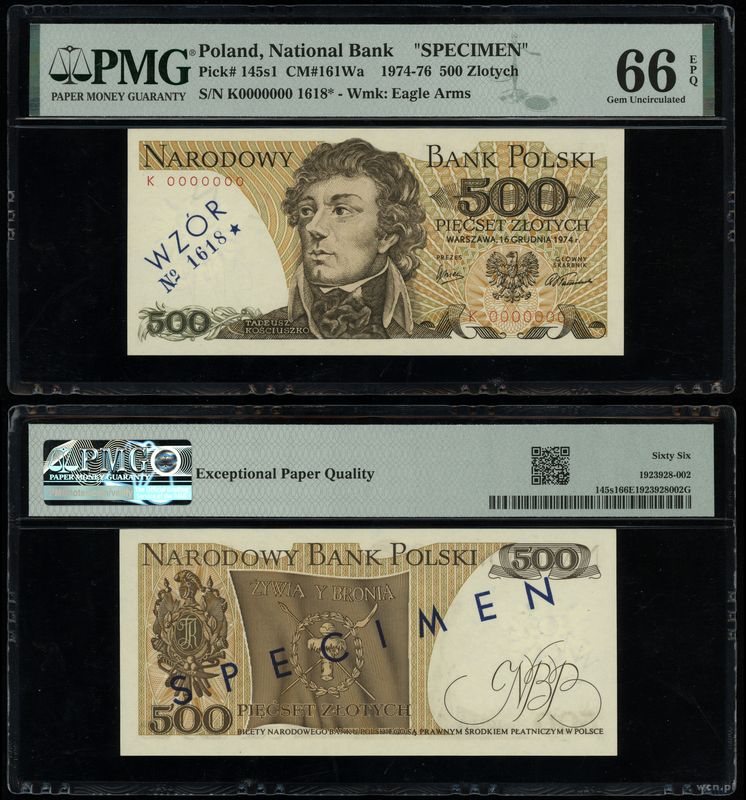 Polska, 500 złotych, 16.12.1974