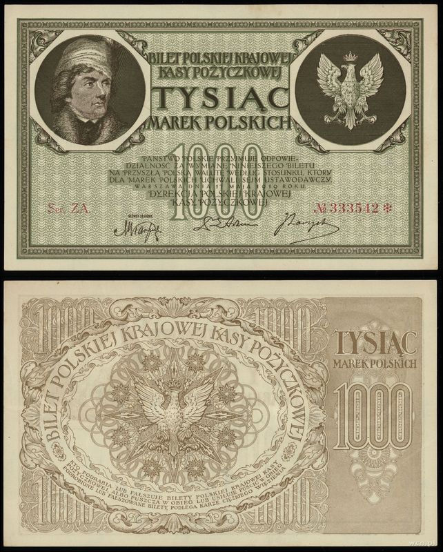 Polska, 1.000 marek polskich, 17.05.1919