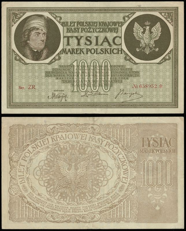 Polska, 1.000 marek polskich, 17.05.1919