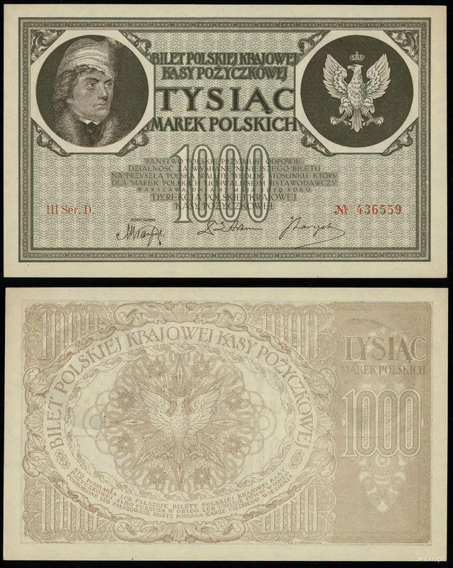Polska, 1.000 marek polskich, 17.05.1919