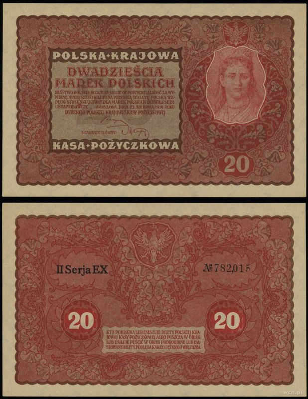 Polska, 20 marek polskich, 23.08.1919