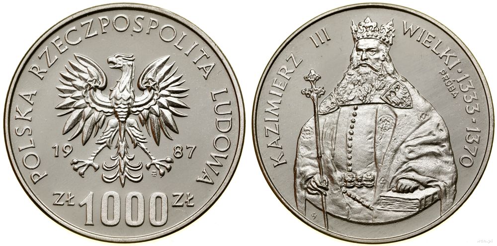 Polska, 1.000 złotych, 1987