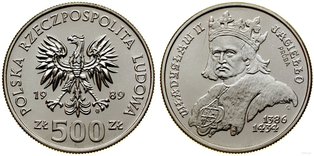Polska, 500 złotych, 1989