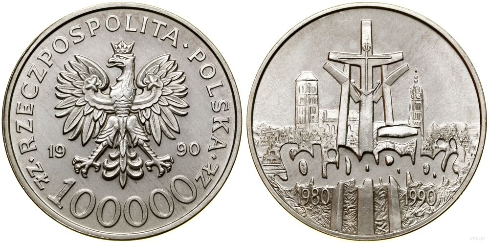 Polska, 100.000 złotych, 1990