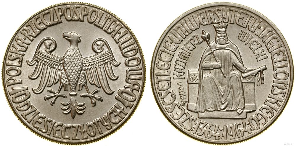 Polska, 10 złotych, 1964