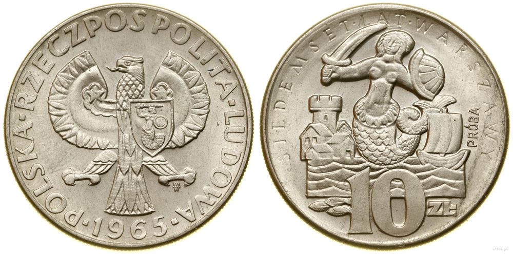Polska, 10 złotych, 1965