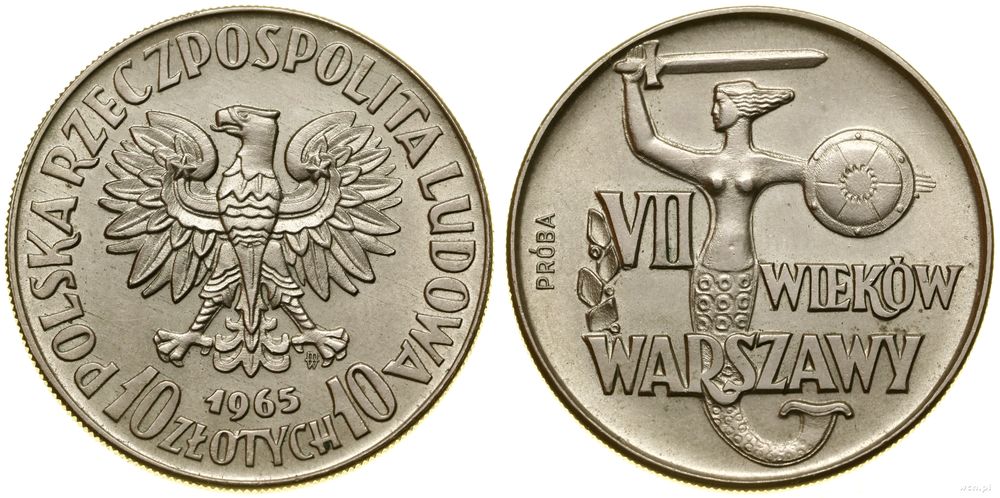 Polska, 10 złotych, 1965