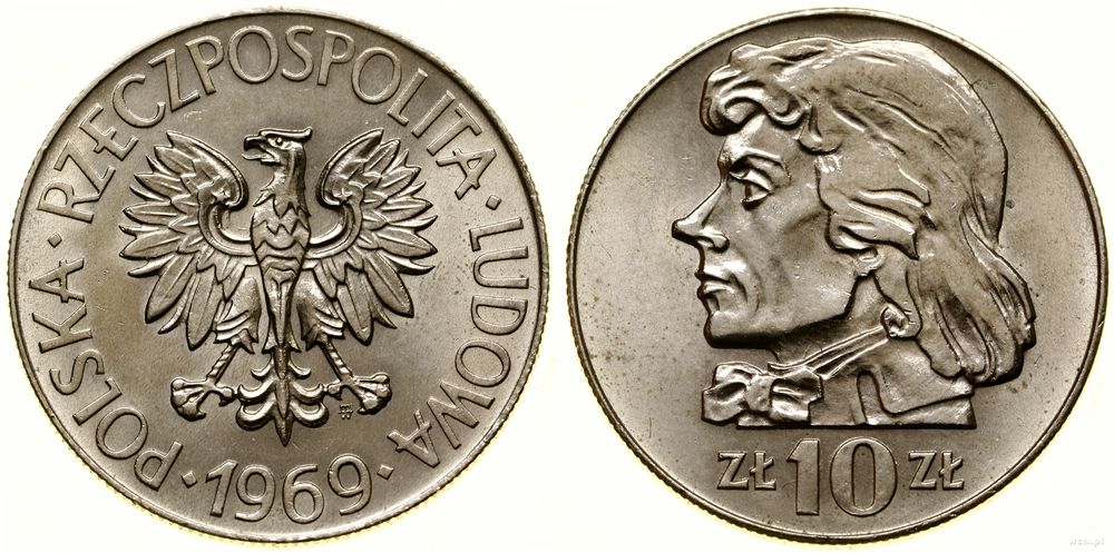 Polska, 10 złotych, 1969