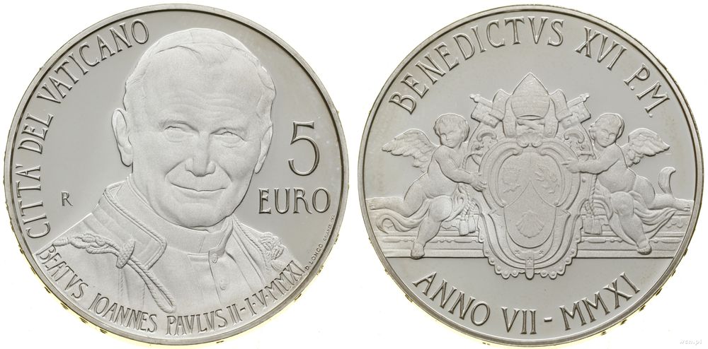 Watykan (Państwo Kościelne), 5 euro, 2011