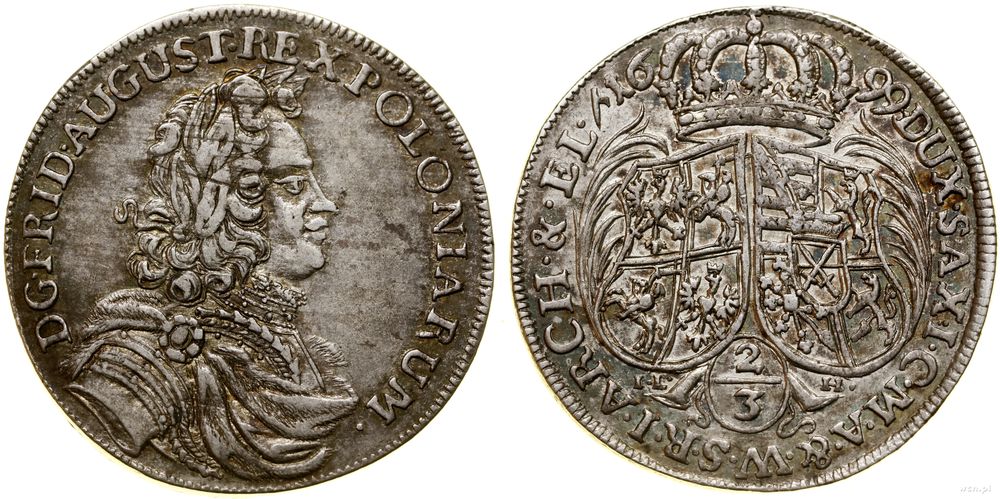 Polska, 2/3 talara (gulden), 1699 ILH