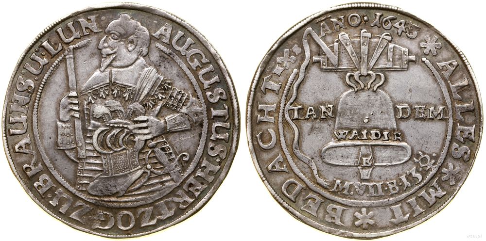 Niemcy, talar, 1643 (Glockenthaler)