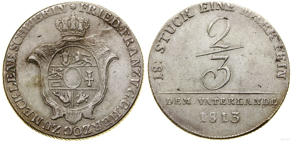 Niemcy, 2/3 talara (gulden), 1813