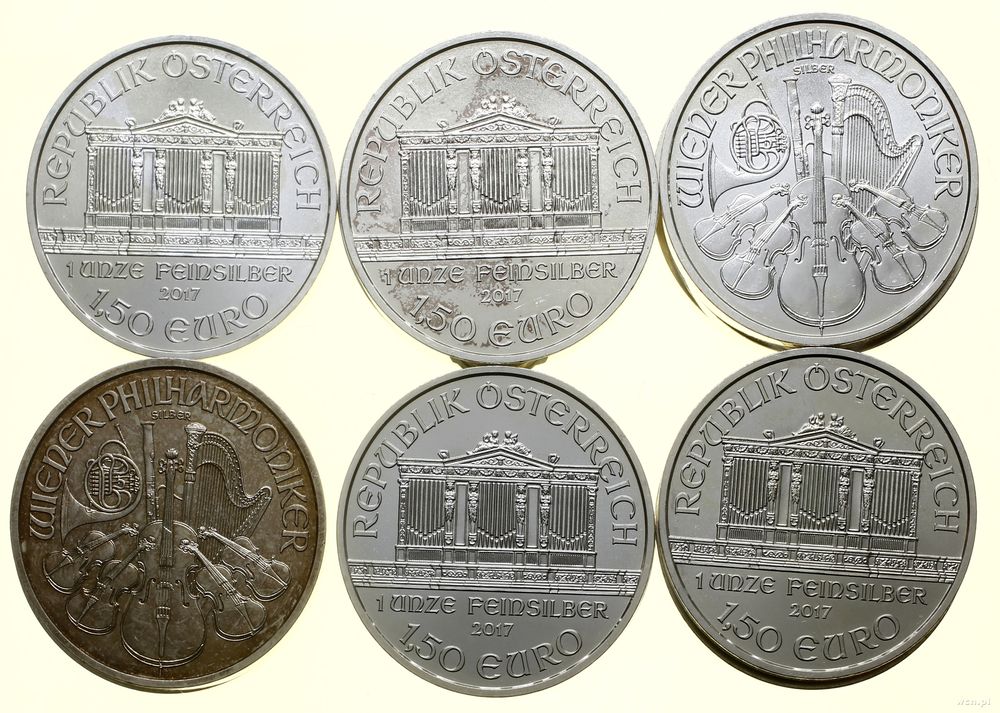 Austria, zestaw 16 x 1.50 euro = 1 uncja