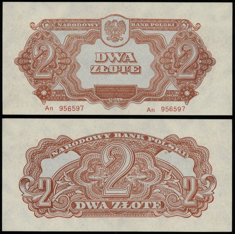 Polska, 2 złote, 1944