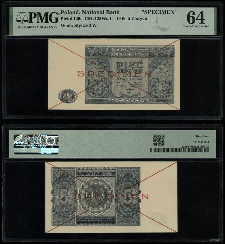 Polska, 5 złotych, 15.05.1946