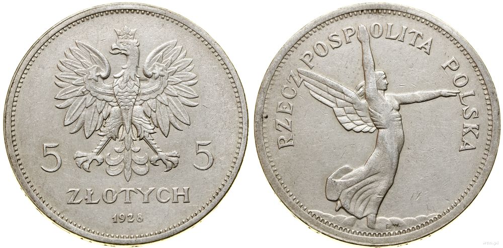 Polska, 5 złotych, 1928