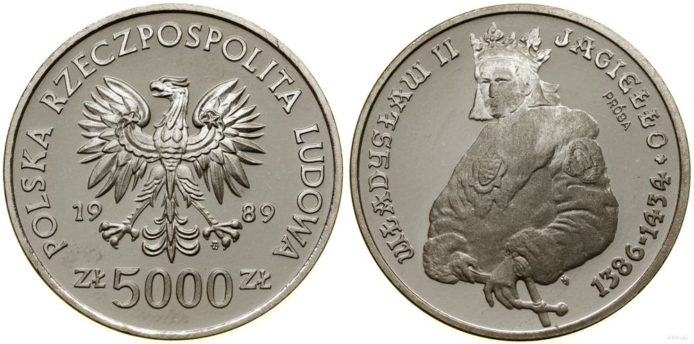 Polska, 5.000 złotych, 1989