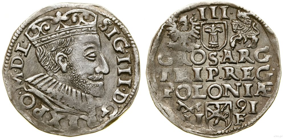 Polska, trojak, 1591