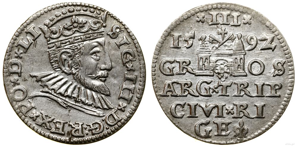 Polska, trojak, 1592