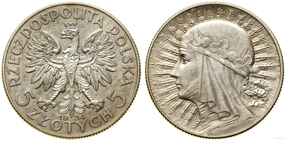Polska, 5 złotych, 1934