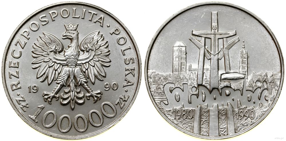 Polska, 100.000 złotych, 1990