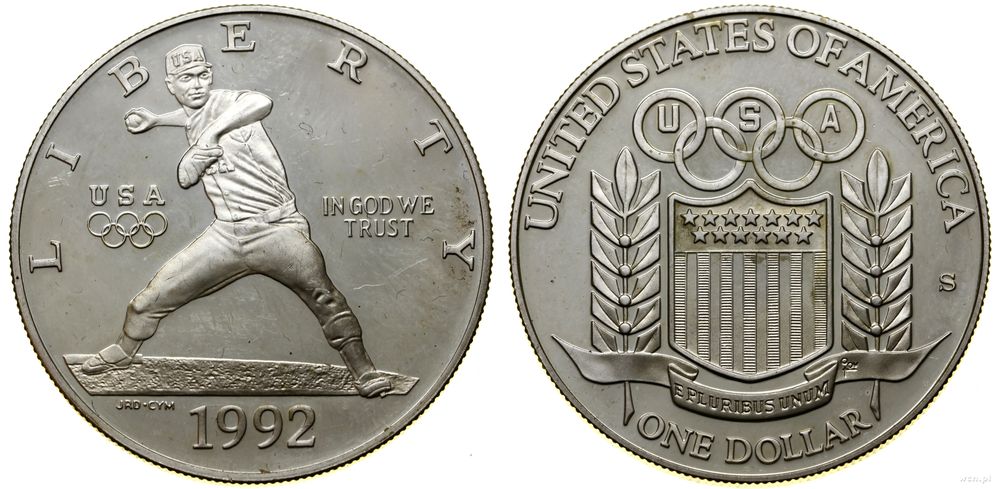 Stany Zjednoczone Ameryki (USA), 1 dolar, 1992 S