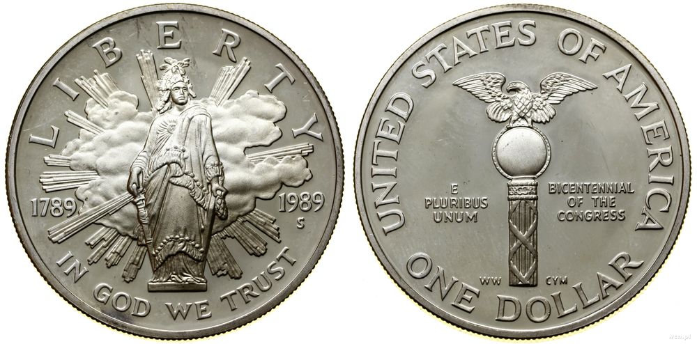 Stany Zjednoczone Ameryki (USA), 1 dolar, 1989 S