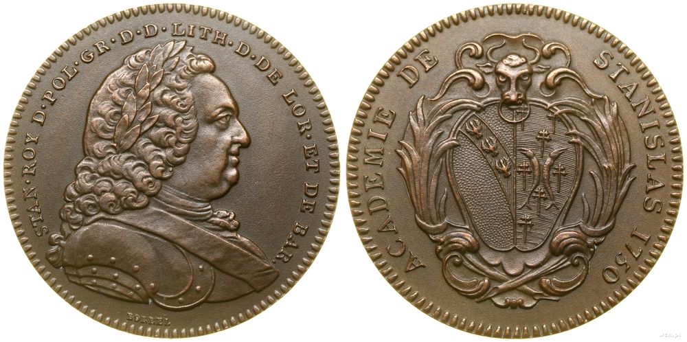 Polska, Pamiątka otwarcia Akademii Nauk w Nancy w 1750 roku, po 1845 (?)