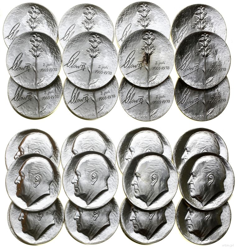 Norwegia, zestaw 20 x 50 koron, 1978