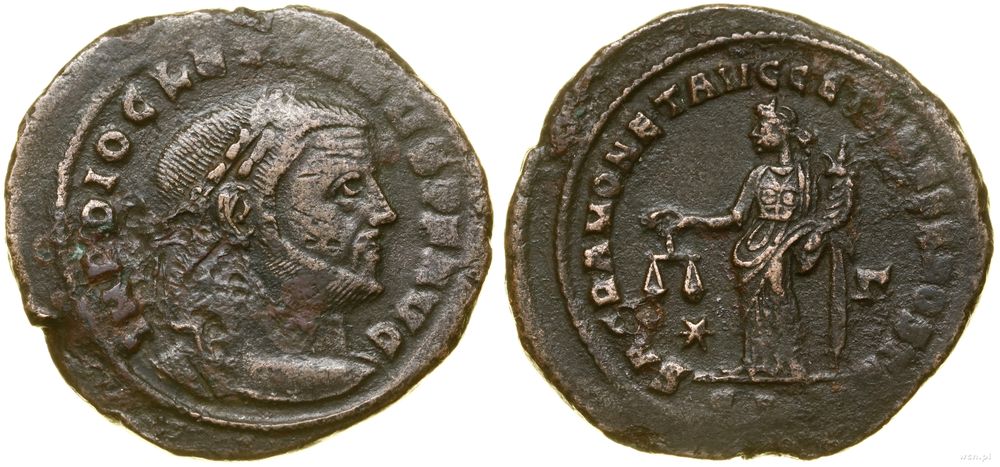 Cesarstwo Rzymskie, duży folllis, (301)