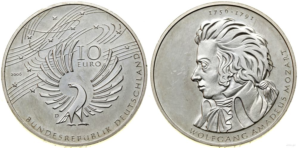 Niemcy, 10 euro, 2006 D
