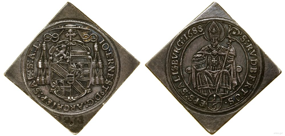 Austria, klipa 1/6 talara, 1688