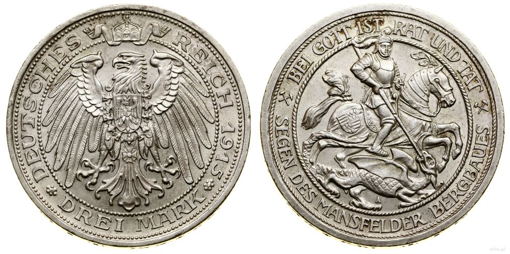 Niemcy, 3 marki, 1915 A