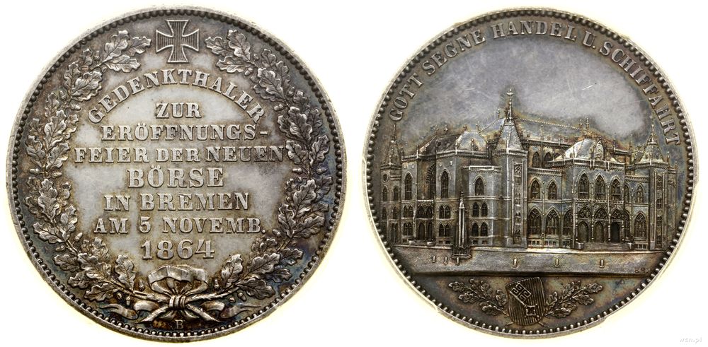 Niemcy, talar pamiątkowy, 1864 B