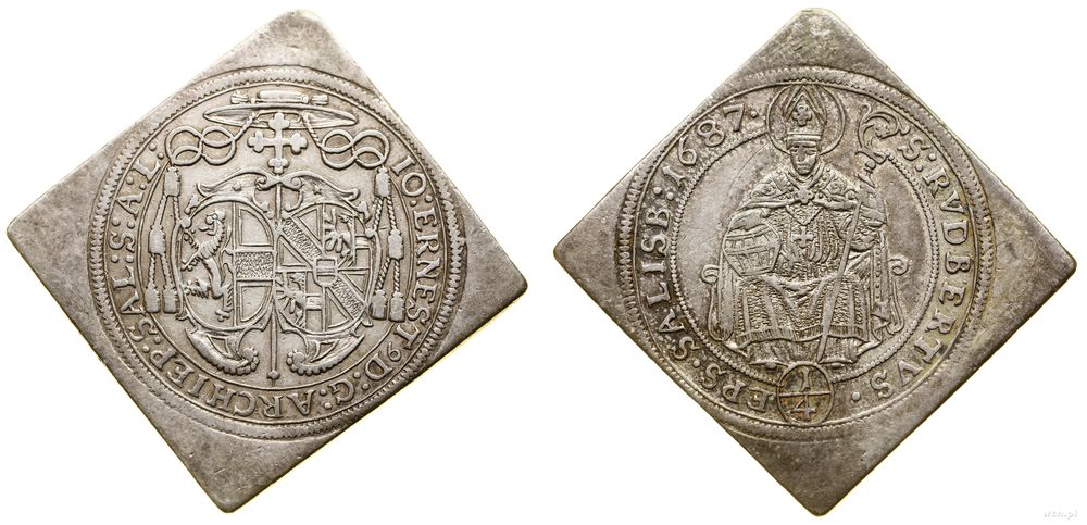 Austria, klipa 1/4 talara, 1687