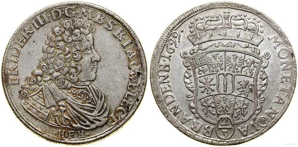 Niemcy, 2/3 talara (gulden), 1699 HFH