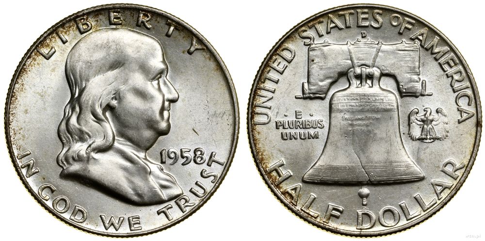 Stany Zjednoczone Ameryki (USA), 1/2 dolara, 1958