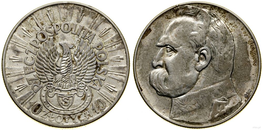 Polska, 10 złotych, 1934 S