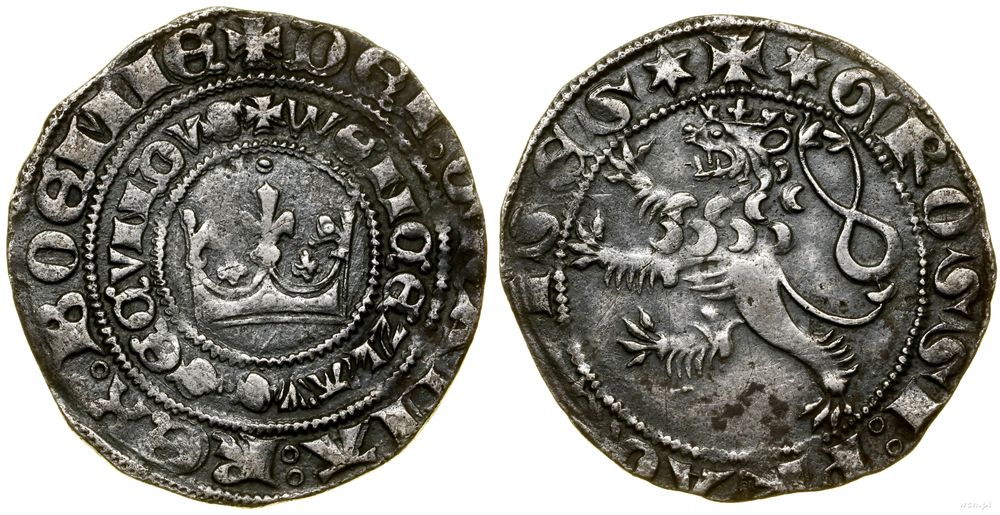 Polska, grosz praski, (1300–1305)