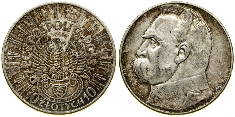 Polska, 10 złotych, 1934 S
