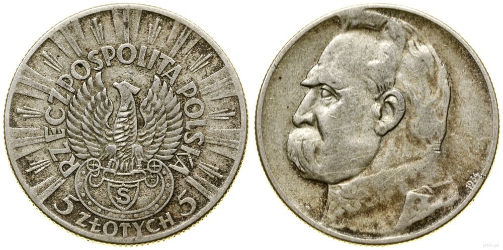 Polska, 5 złotych, 1934 S