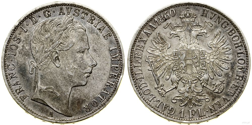 Austria, floren, 1860 A