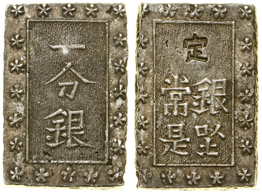 Japonia, 1 Bu srebrny (Ichibu Gin), bez daty (1859–1868)