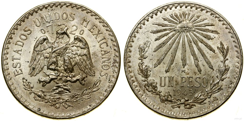 Meksyk, 1 peso, 1945