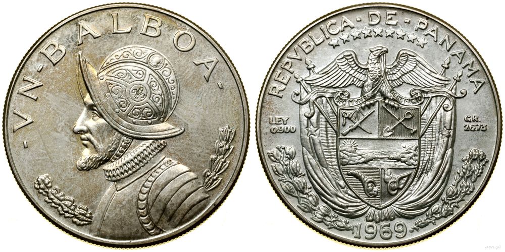 Panama, 1 balboa, 1969